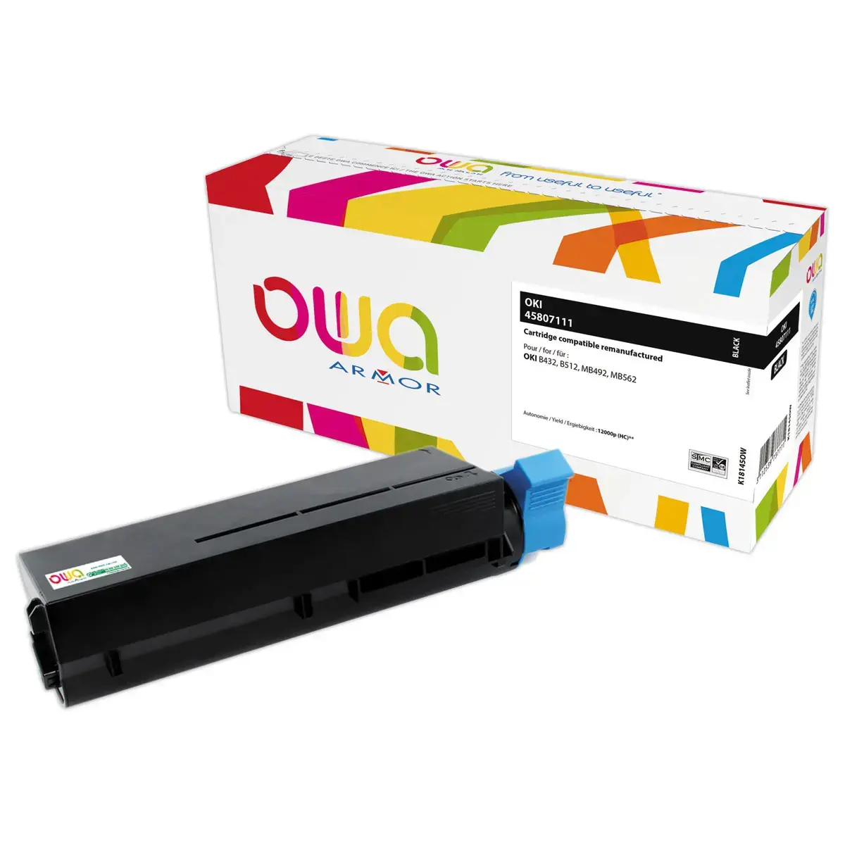 Toner éq. OKI B432 - Haute capacité - Noir - OWA photo du produit