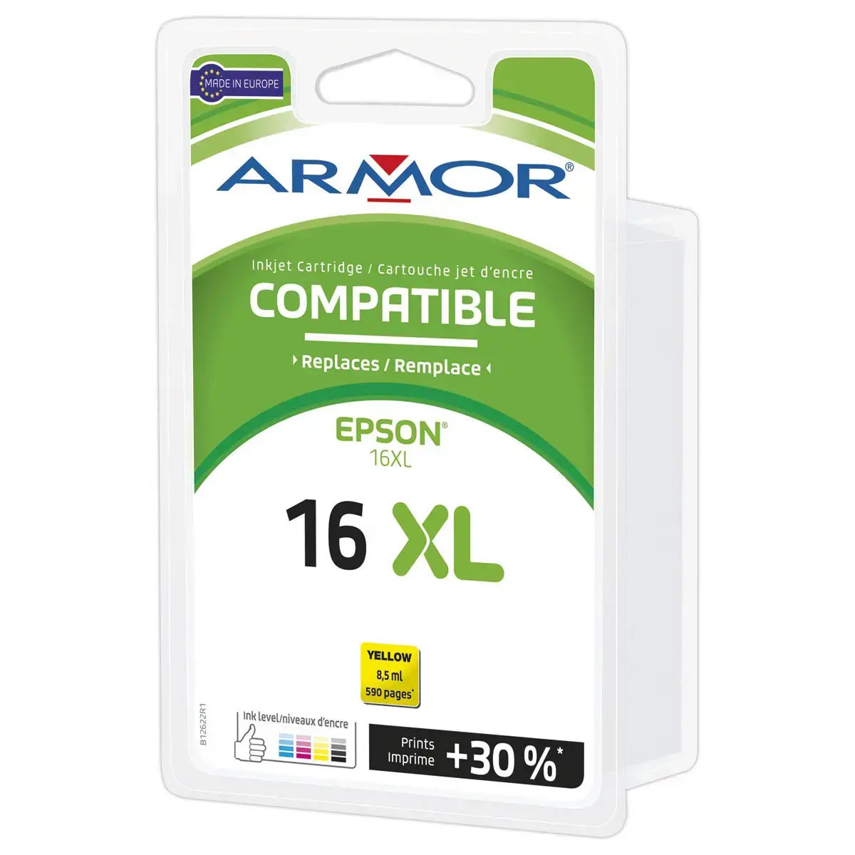 Cartouche Armor &eacute;quiv. Epson T163 jaune photo du produit