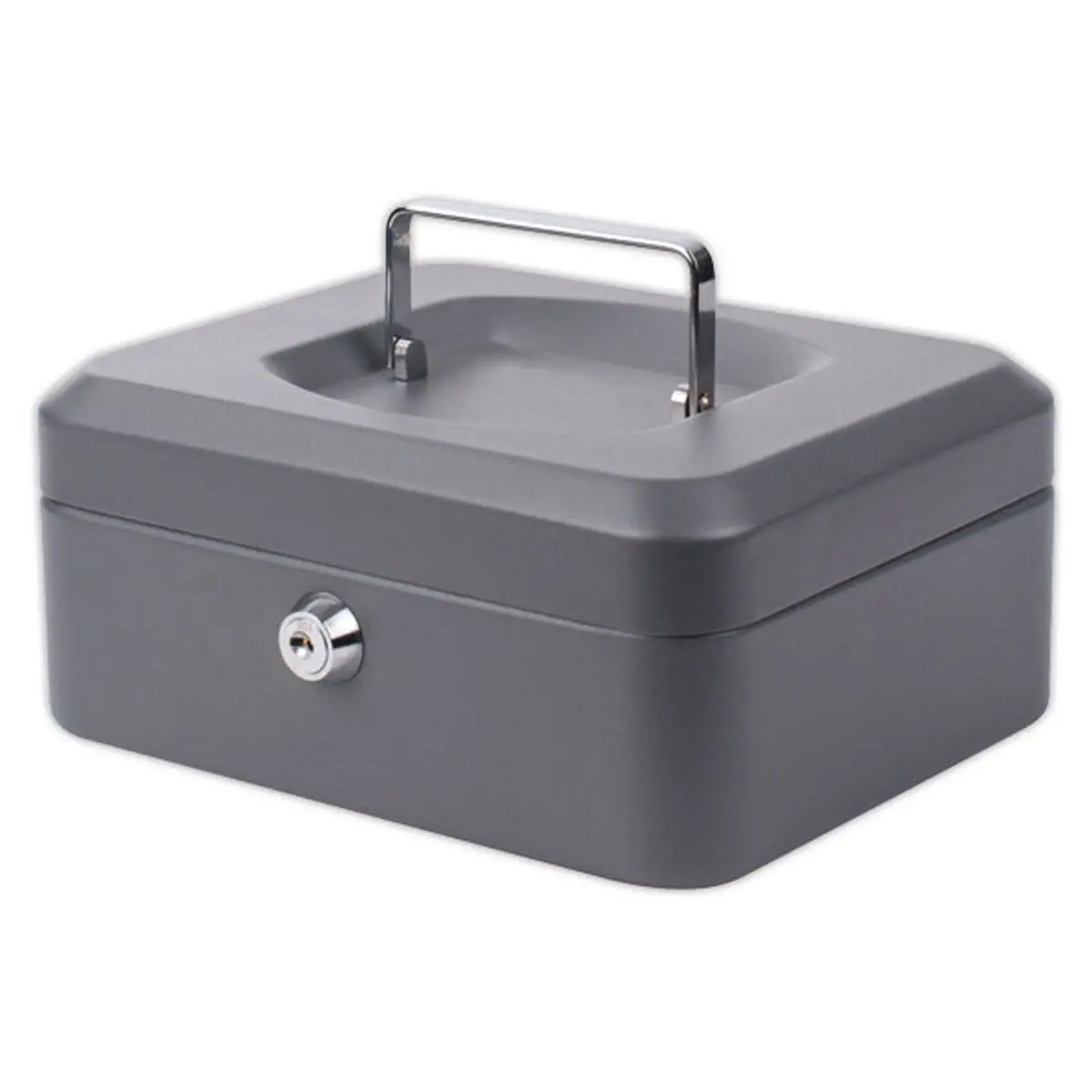 Caissette à monnaie - Avec serrure 25 cm - Gris - PAVO photo du produit