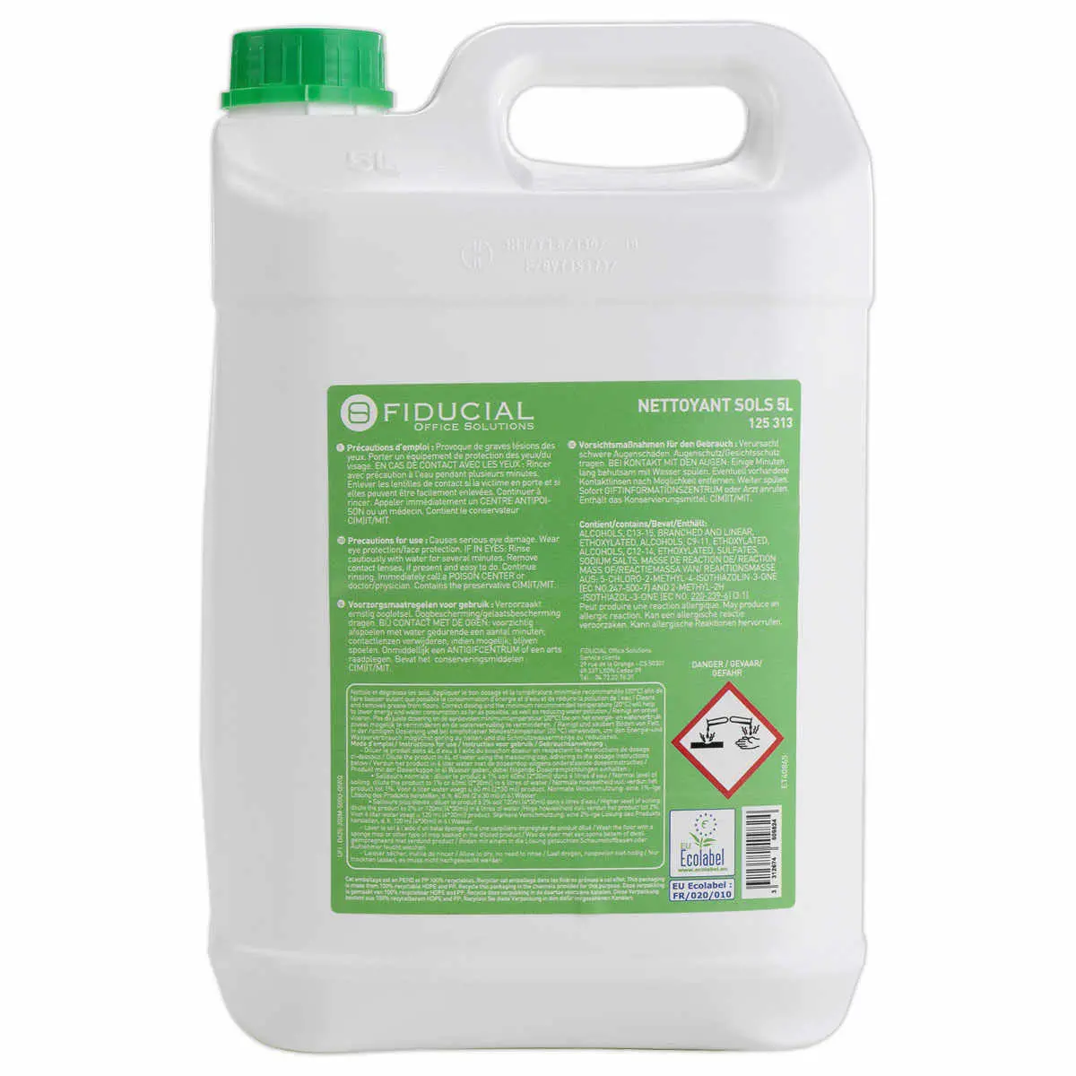 Nettoyant sols parfum Agrumes - 5L - FIDUCIAL photo du produit