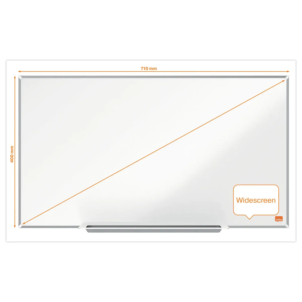 Tableau blanc magnétique - 71 x 40 cm - Impression Pro - NOBO photo du produit