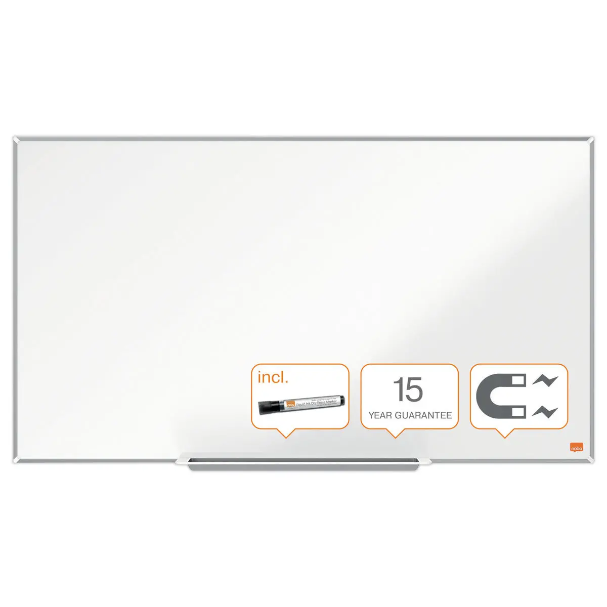 Tableau blanc magnétique - 89 x 50 cm - Impression Pro - NOBO photo du produit