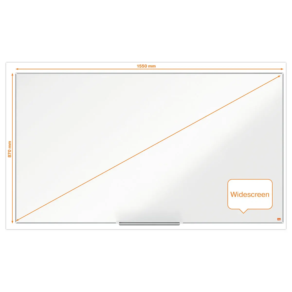 Tableau blanc magn&eacute;tique - 155 x 87 cm - Impression Pro - NOBO photo du produit