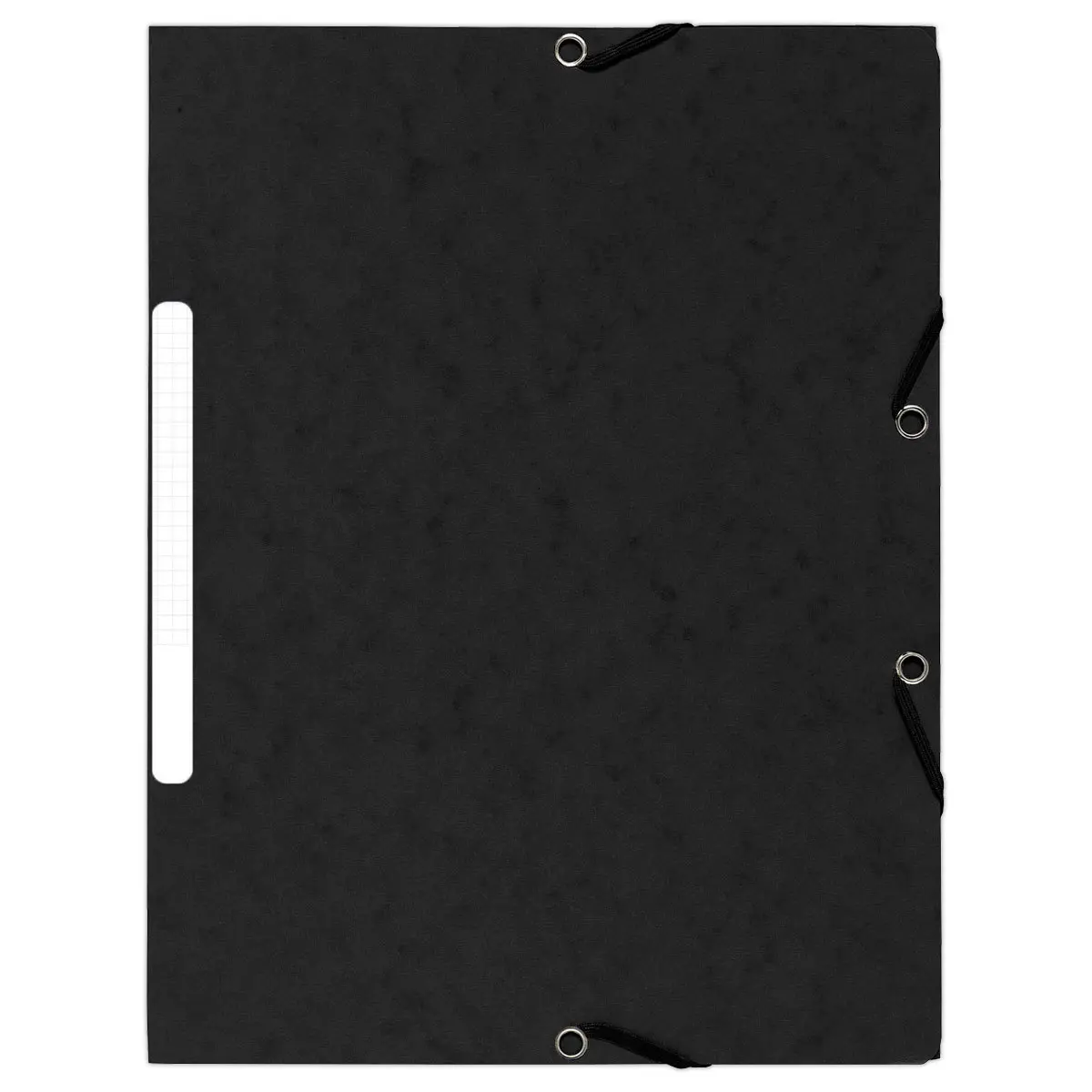 10 Chemises 3 rabats à élastiques 360 g - Dos de 1,5 cm - Noir - EXACOMPTA photo du produit