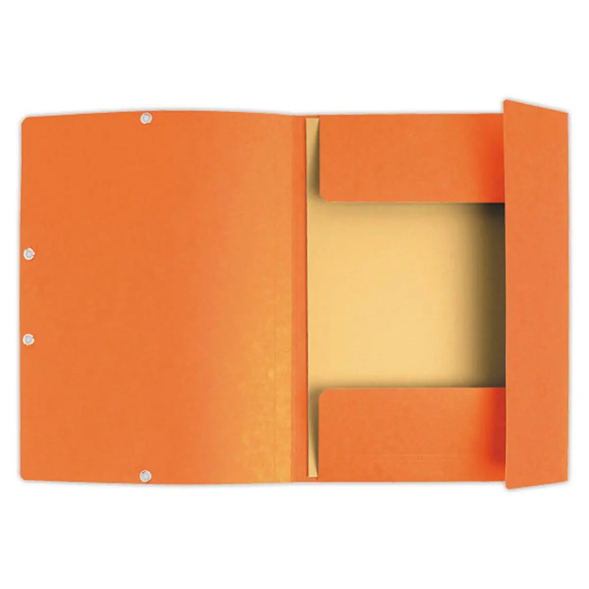 10 Chemises 3 rabats &agrave; &eacute;lastiques - Dos de 1,5 cm - Orange - Exacompta photo du produit