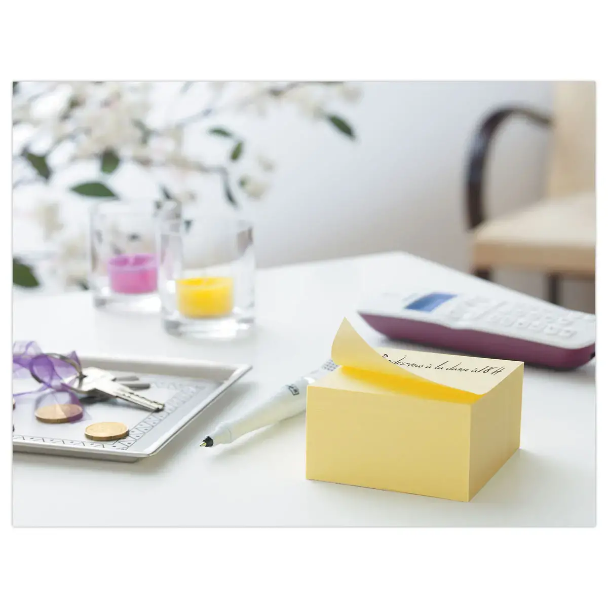 Bloc-cube de notes repositionnables - Jaune - Post-It photo du produit