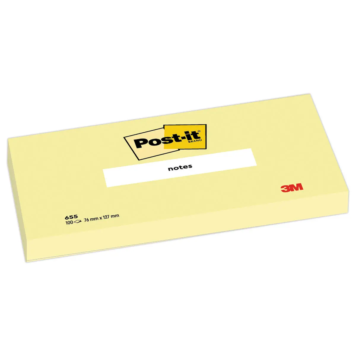 Notes repositionnables - 76 x 127 mm - Jaune pastel - POST-IT photo du produit