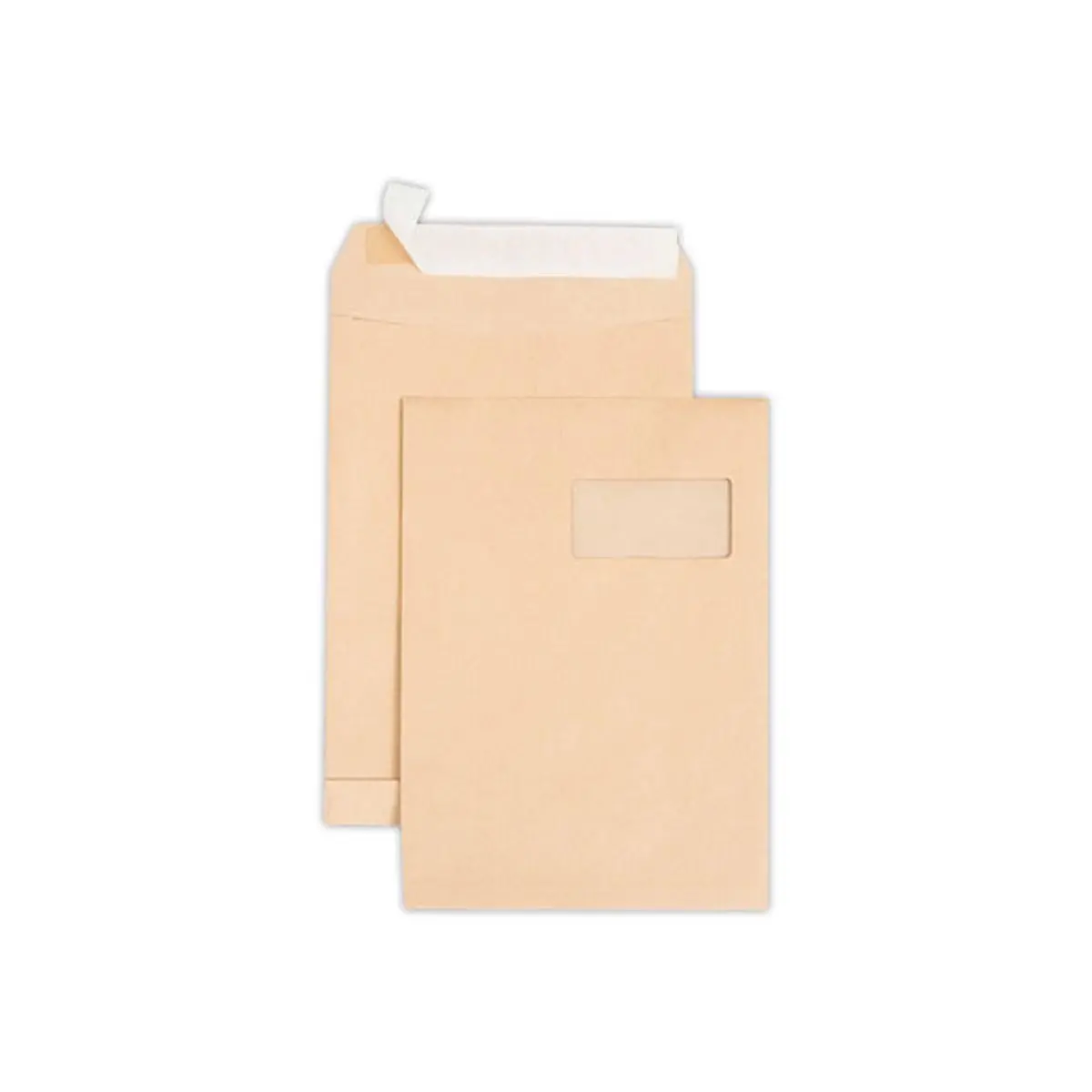 250 Pochettes à soufflet kraft brun - 229x324mm - fenêtre 50x105 - GPV PACK'N POST photo du produit