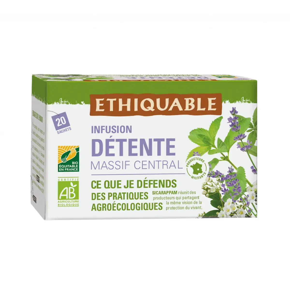 20 Sachets d'infusion Bio - D&eacute;tente - Ethiquable photo du produit