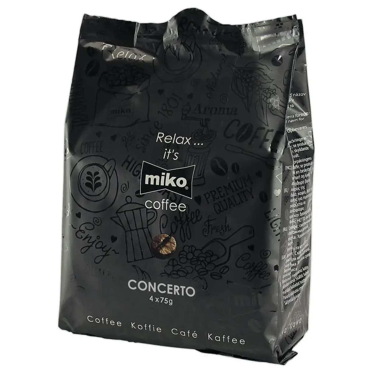48 Doses de caf&eacute; filtre Concerto - Intensit&eacute; 8 - Miko photo du produit