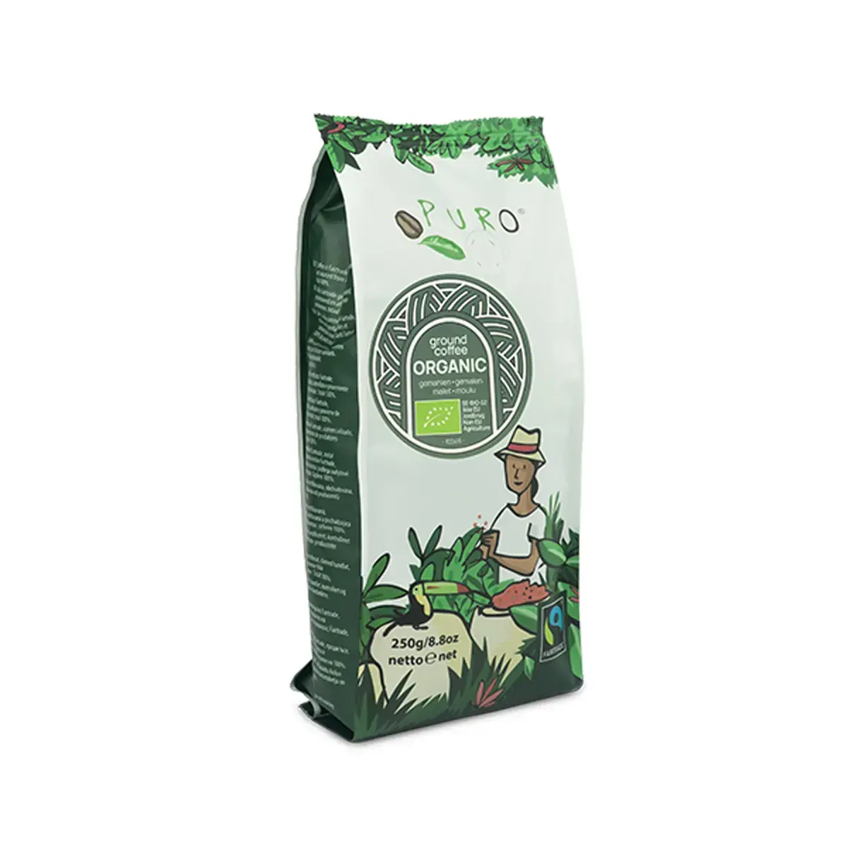 Café moulu Fairtrade Bio - 250 g - PURO photo du produit