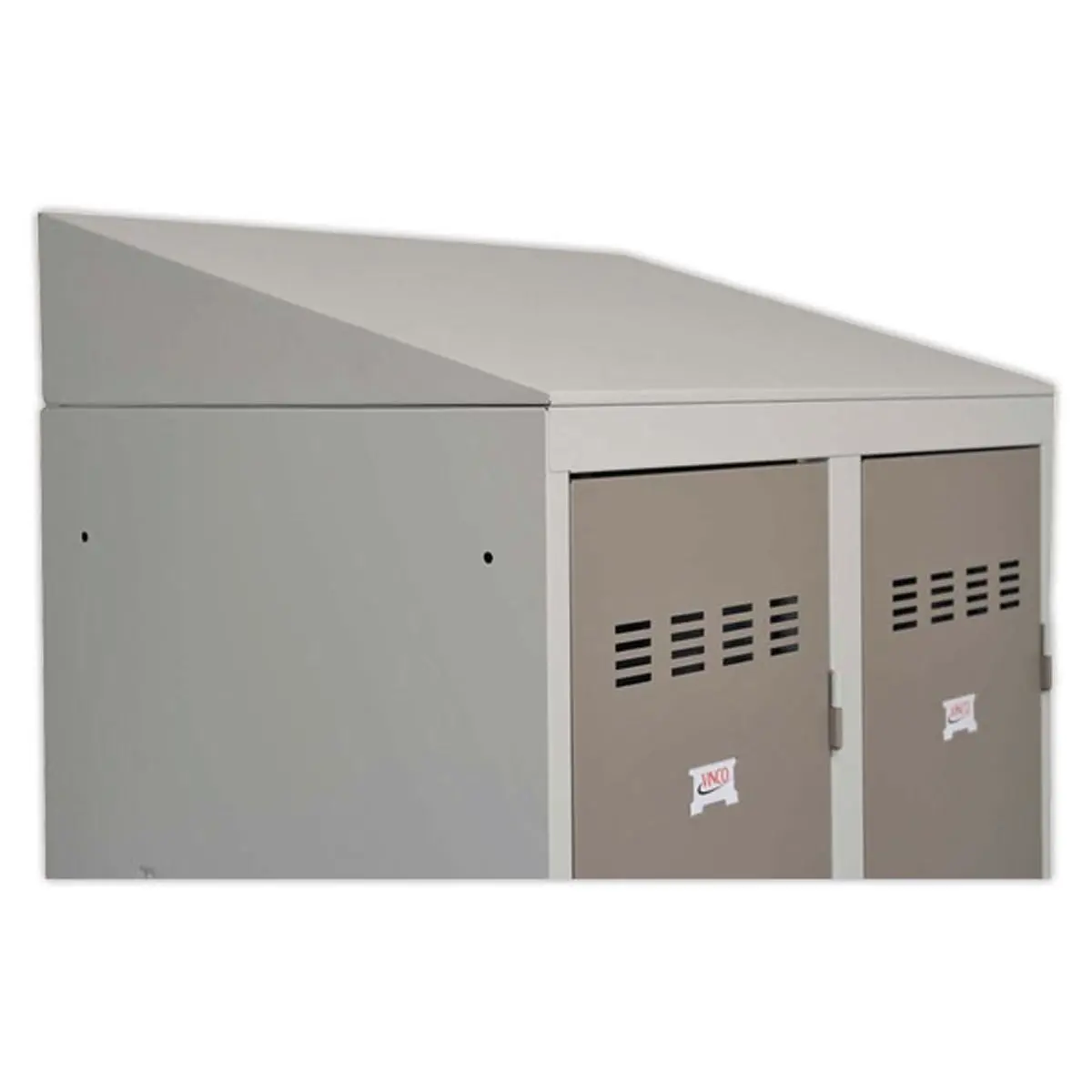 Coiffe inclin&eacute;e pour vestiaire L.80cm,coloris gris photo du produit