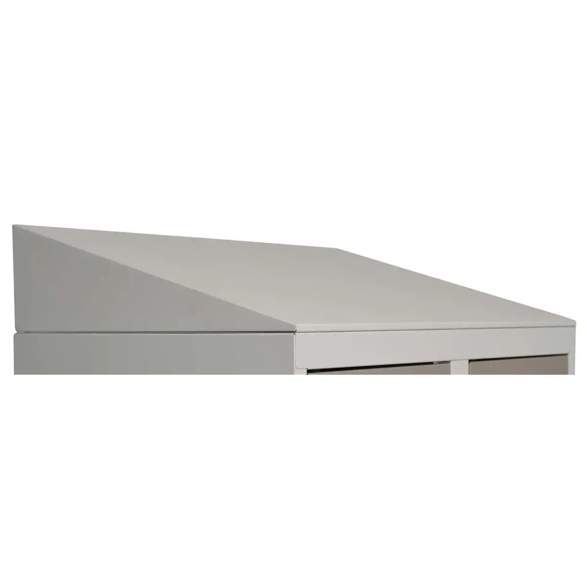 Coiffe inclin&eacute;e pour vestiaire L.80cm,coloris gris photo du produit
