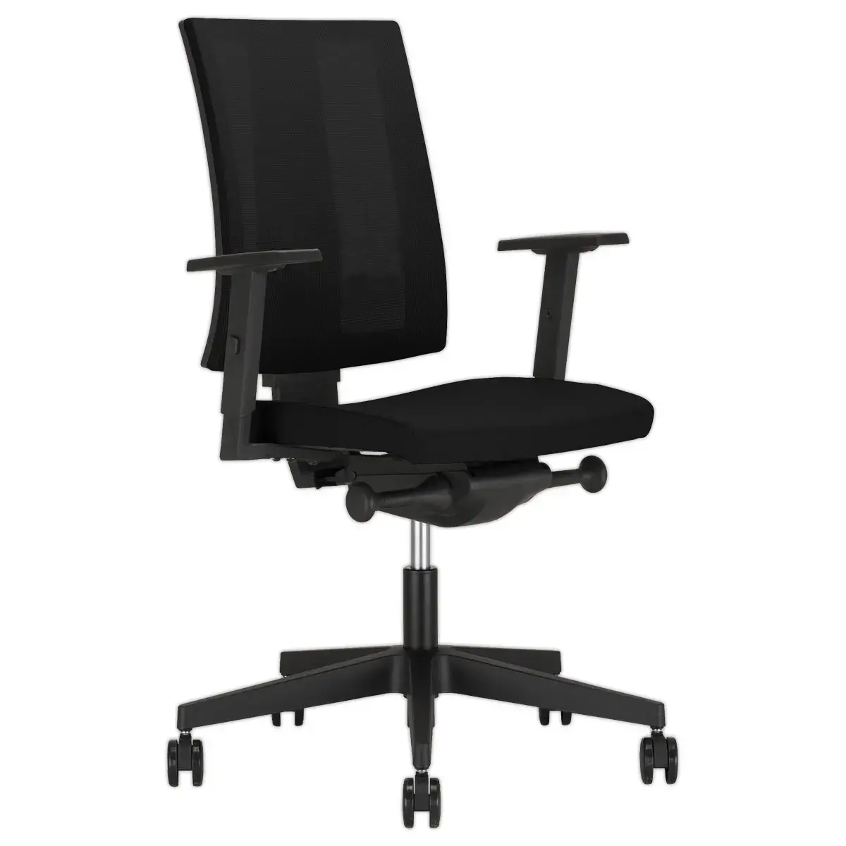 Siège de bureau synchrone Navigo - Noir et mesh - Accotoirs 2D photo du produit