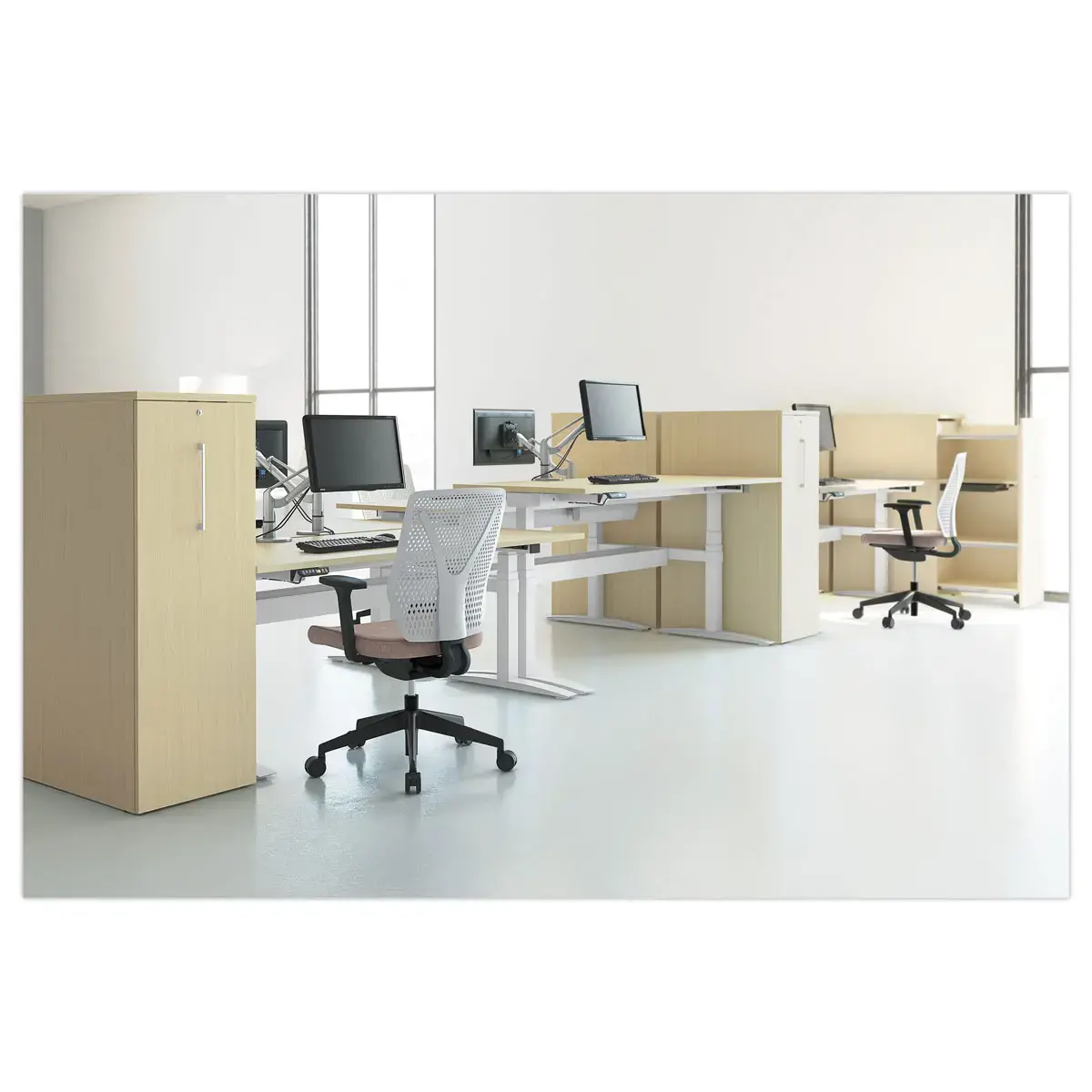 Armoire Orga tower ouverture &agrave; droite H1300 h&ecirc;tre photo du produit