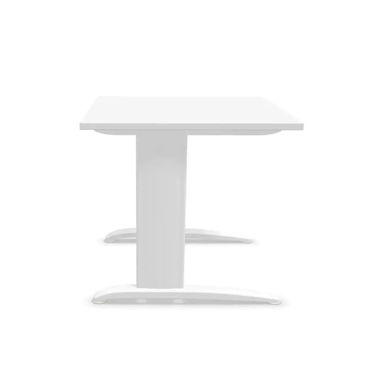 Table 80 x 80 blanc - pieds blanc photo du produit