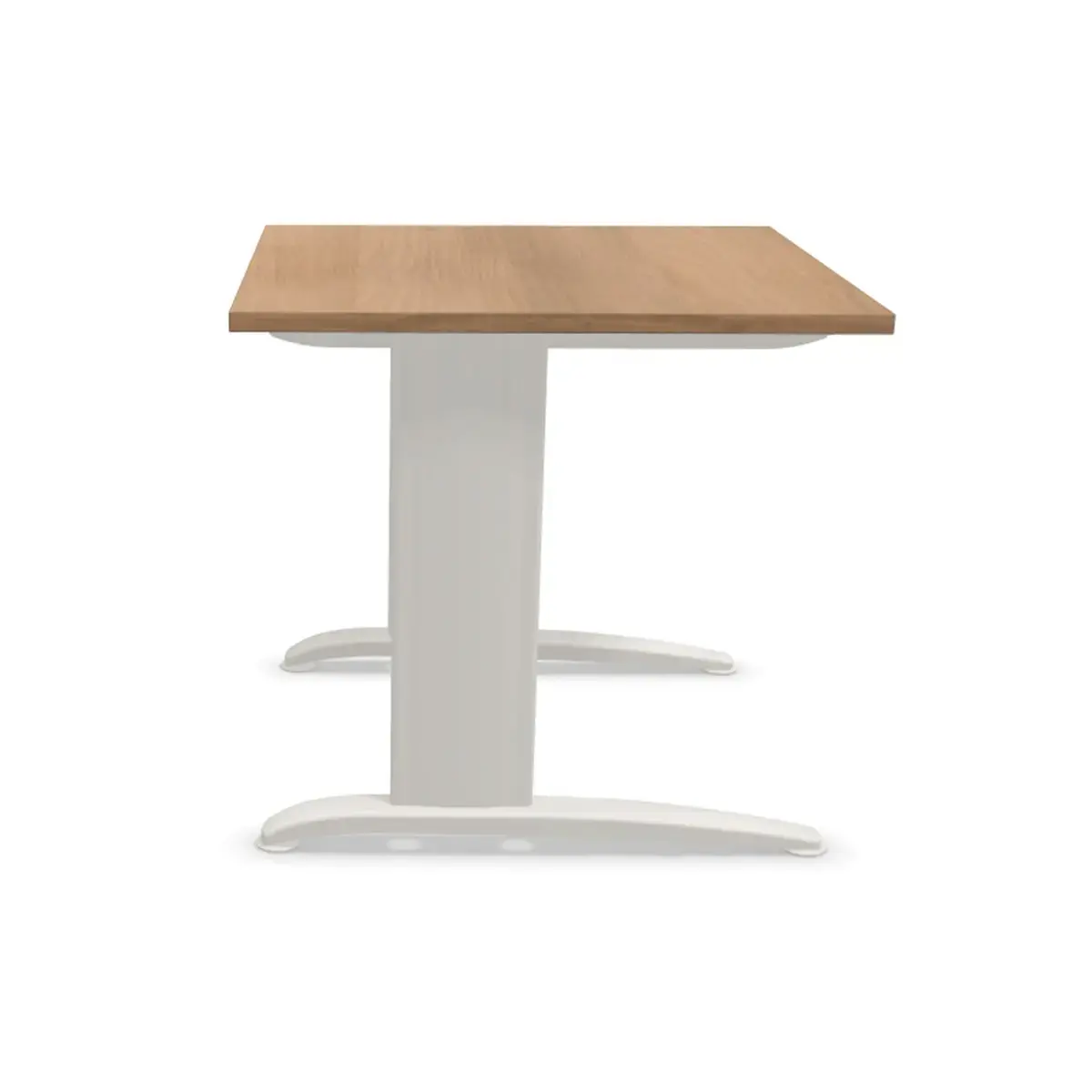 Table 80 x 80 noyer - pieds aluminium photo du produit