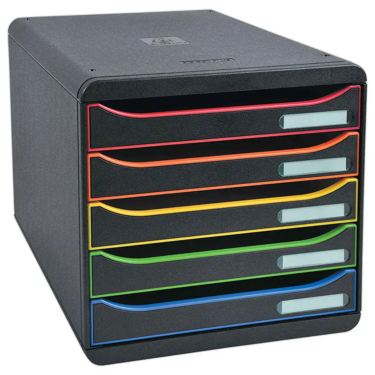 Module de rangement - 5 tiroirs - A4+ - Noir - Exacompta photo du produit