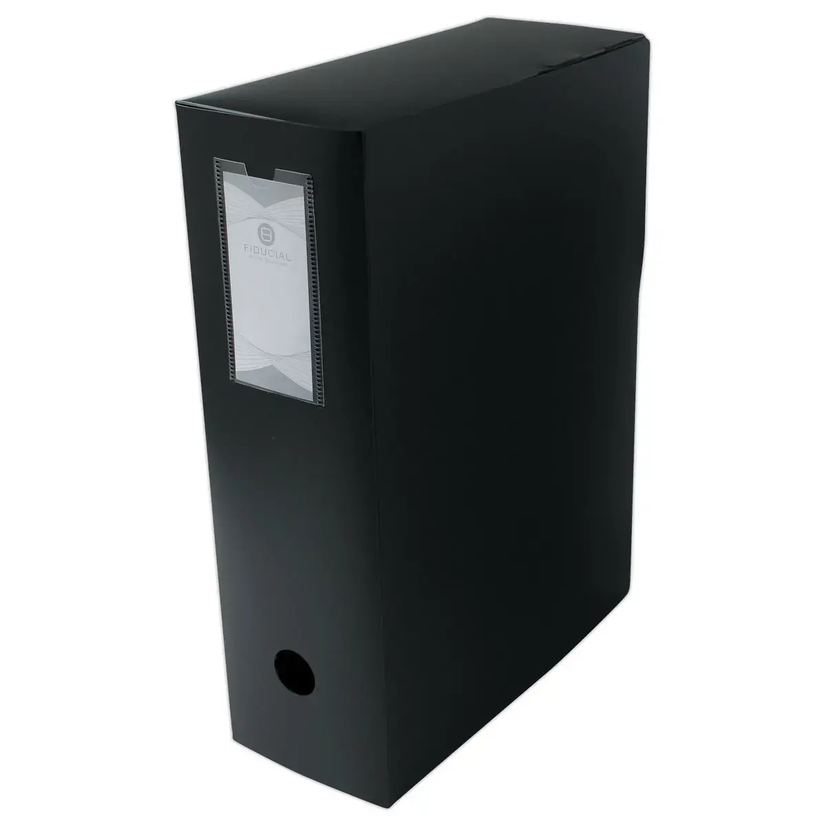 Bo&icirc;te de classement polypropyl&egrave;ne opaque - Dos 10 cm - Noir - Fiducial photo du produit