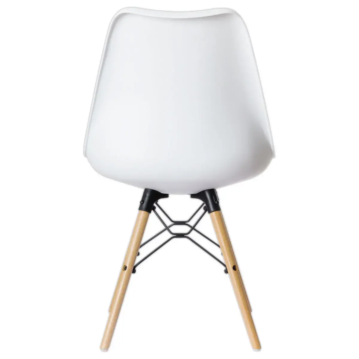 2 Chaises DOGEWOOD pied hêtre assise blanche montées photo du produit