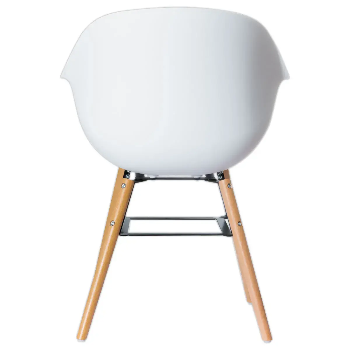 2 Fauteuils WISEMAN pied hêtre assise blanche photo du produit