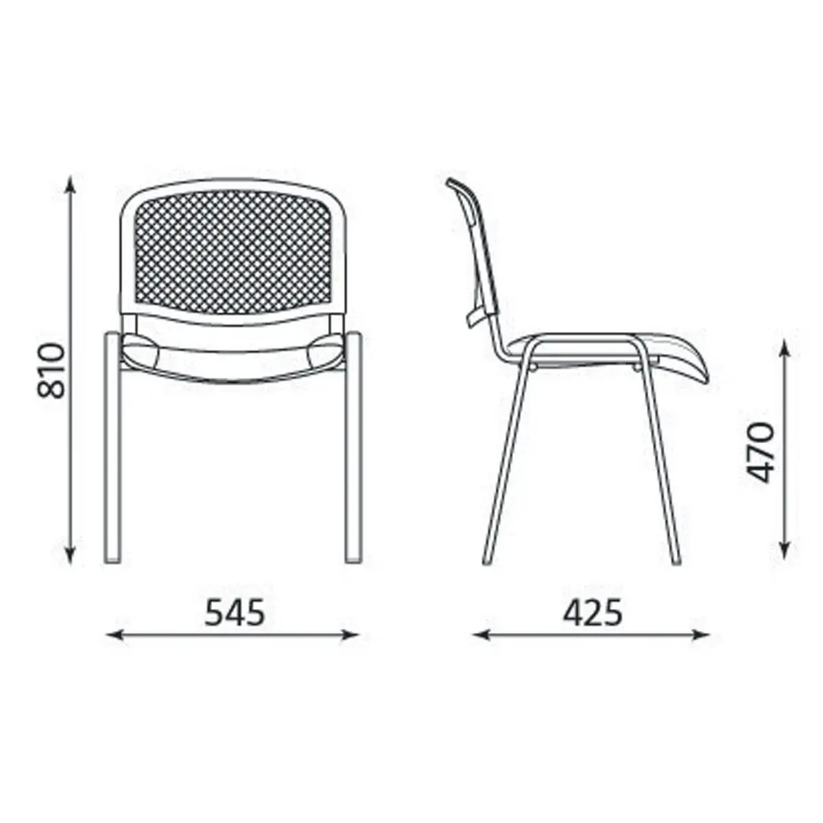 Chaise confort Iso non feu - Orange photo du produit