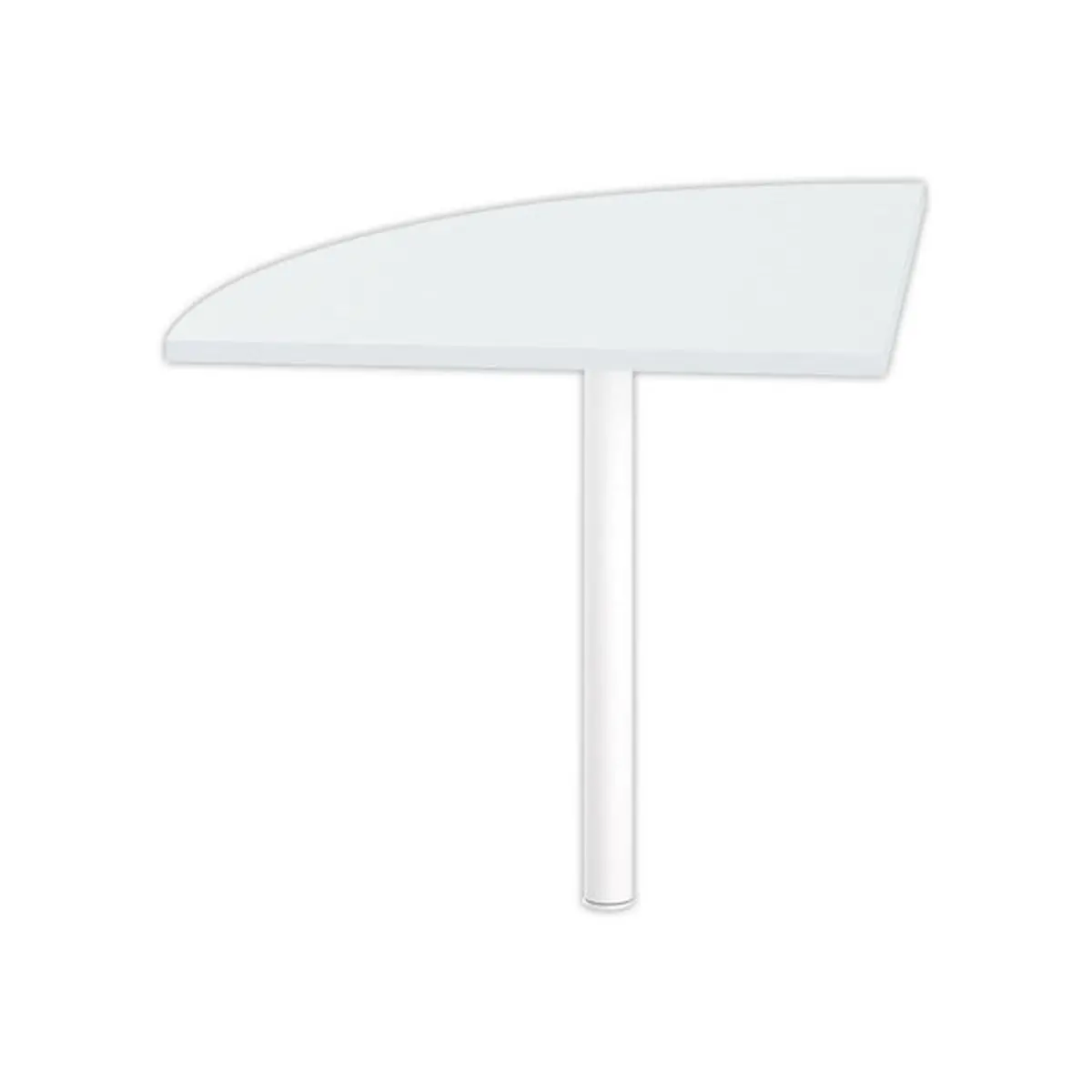 Angle liaison bureau 1 pied gris/blanc photo du produit