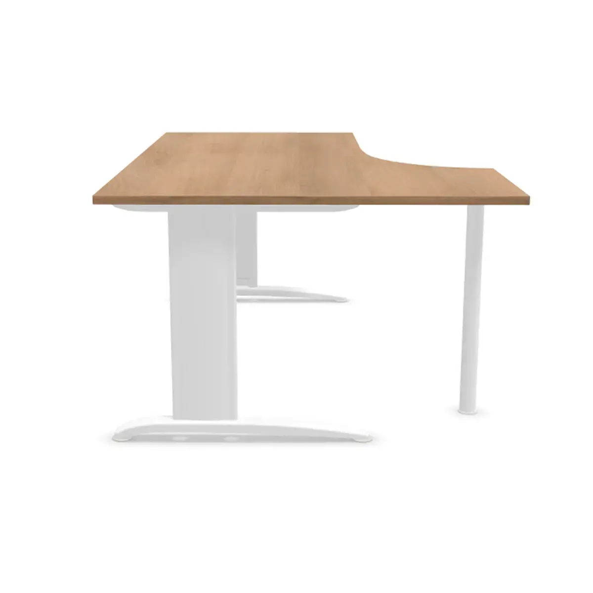 Bureau BUENOS AIRES compact retour à gauche noyer/blanc, L180 photo du produit