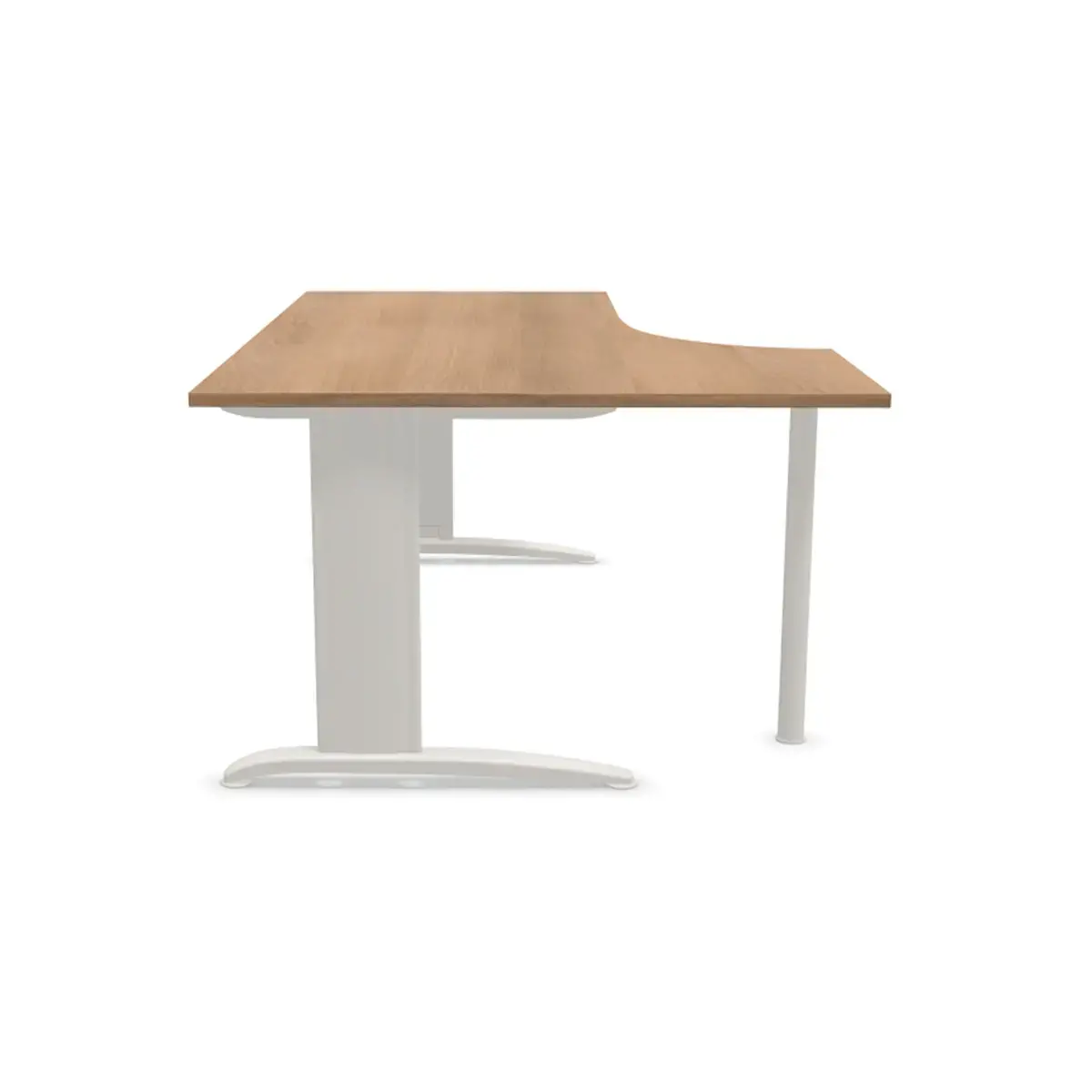 Bureau BUENOS AIRES compact retour à gauche noyer/alu, L180 photo du produit