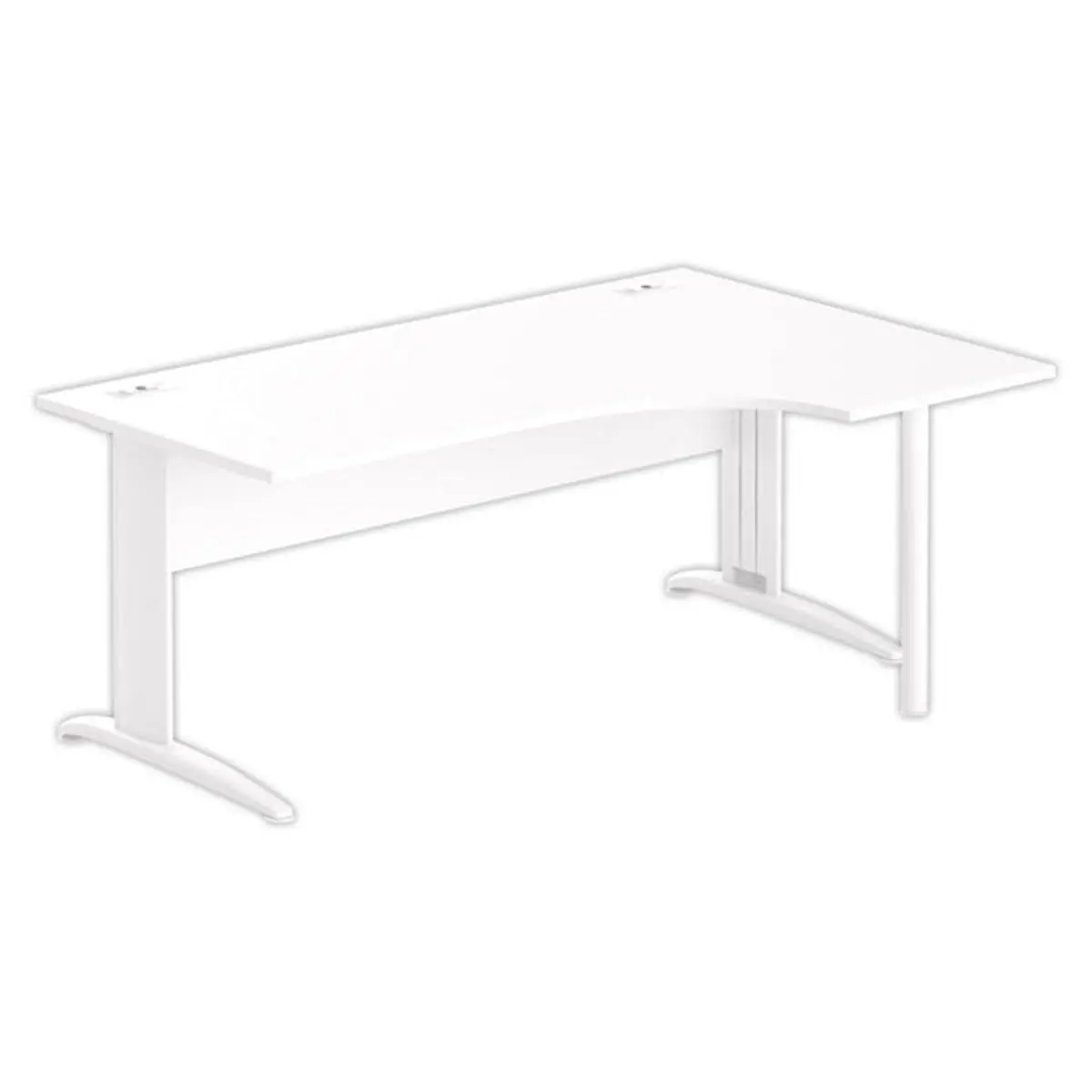 Bureau BUENOS AIRES compact retour à droite blanc/blanc, L180 photo du produit