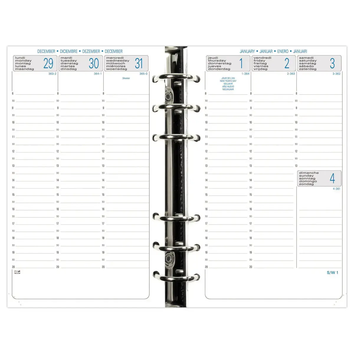 Organiseur Baltique 17 - 13,5x19 cm - Noir - Janvier à décembre - EXACOMPTA photo du produit