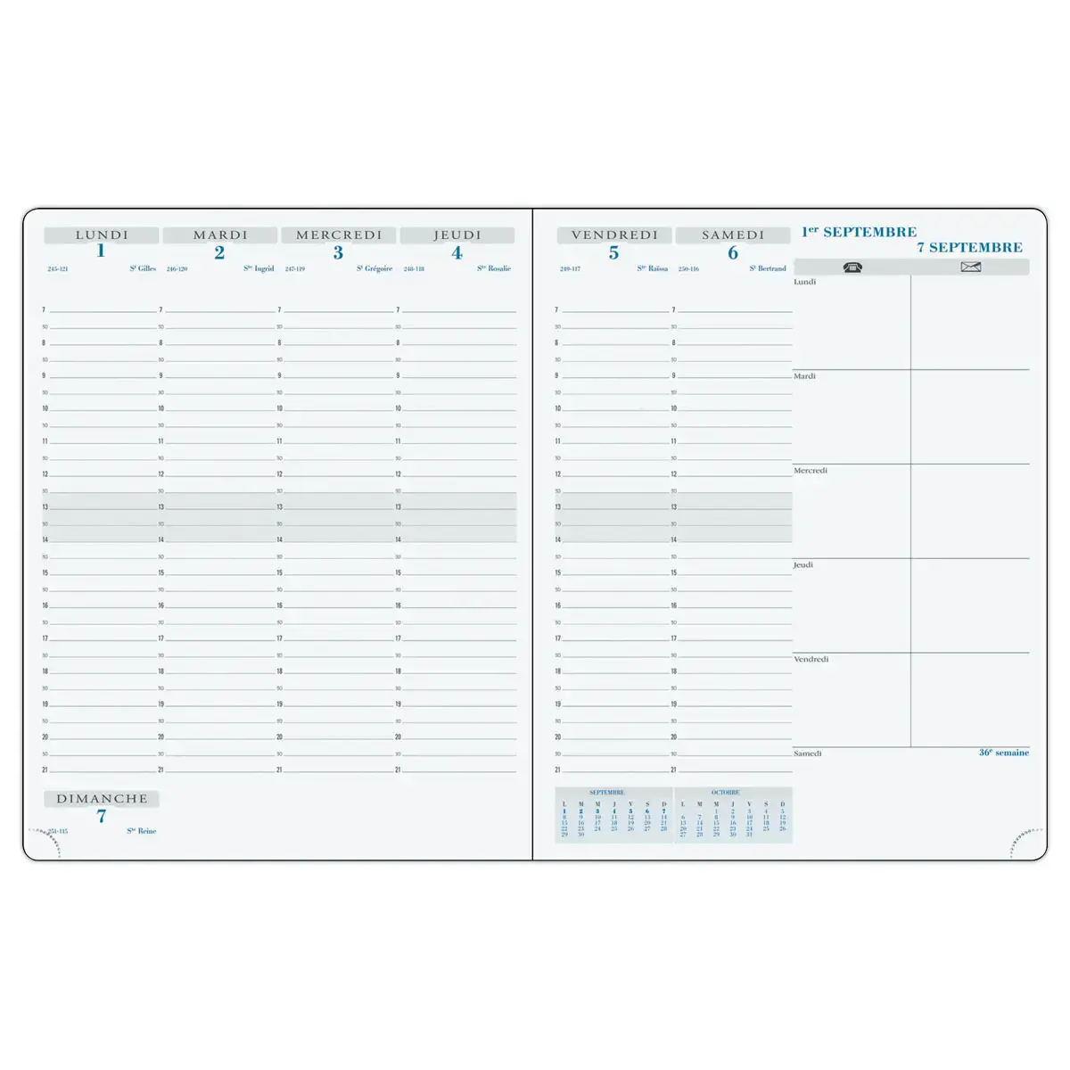 Agenda semainier Winner - 21x27cm - Noir - Septembre à septembre - EXACOMPTA photo du produit