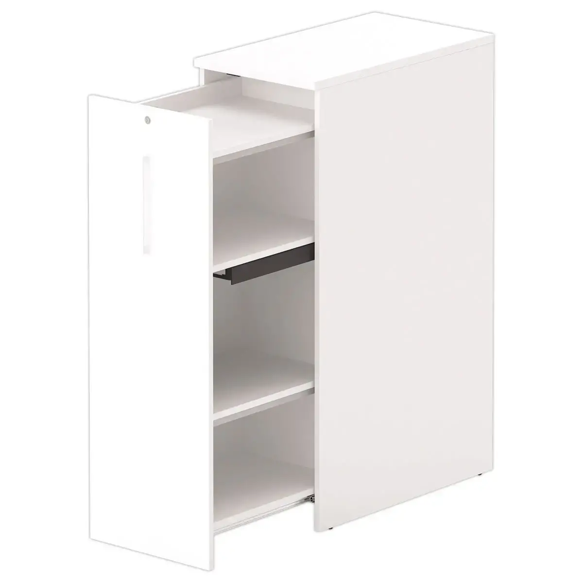 Tour de rangement ouverture &agrave; gauche H1300 blanc photo du produit