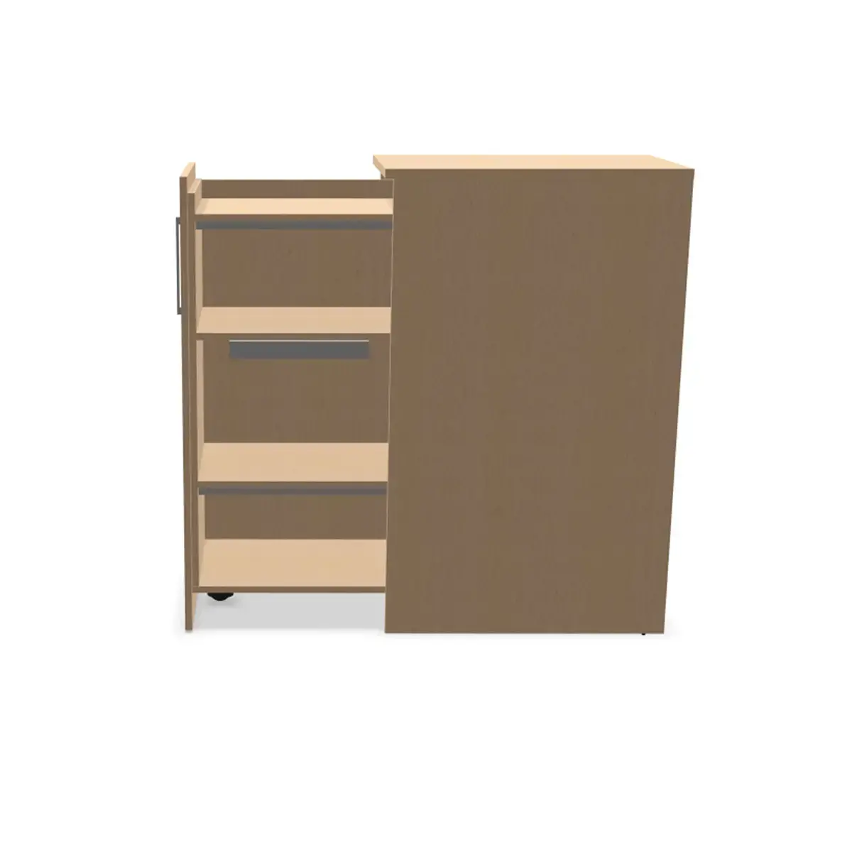 Armoire Orga Tower - Ouverture &agrave; gauche - H 130 cm - H&ecirc;tre photo du produit
