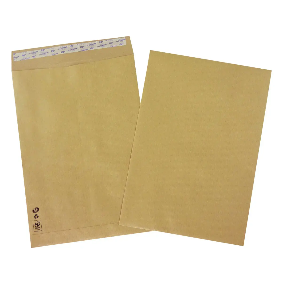 250 Pochettes bande silicon&eacute;e - 28 x 40 cm - 120g - Kraft brun photo du produit