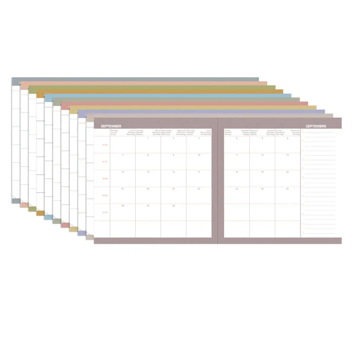 Agenda semainier EXECUTIF COLOR ML Ella - 16x16 cm - Vert- D&eacute;cembre &agrave; d&eacute;cembre - QUO VADIS photo du produit