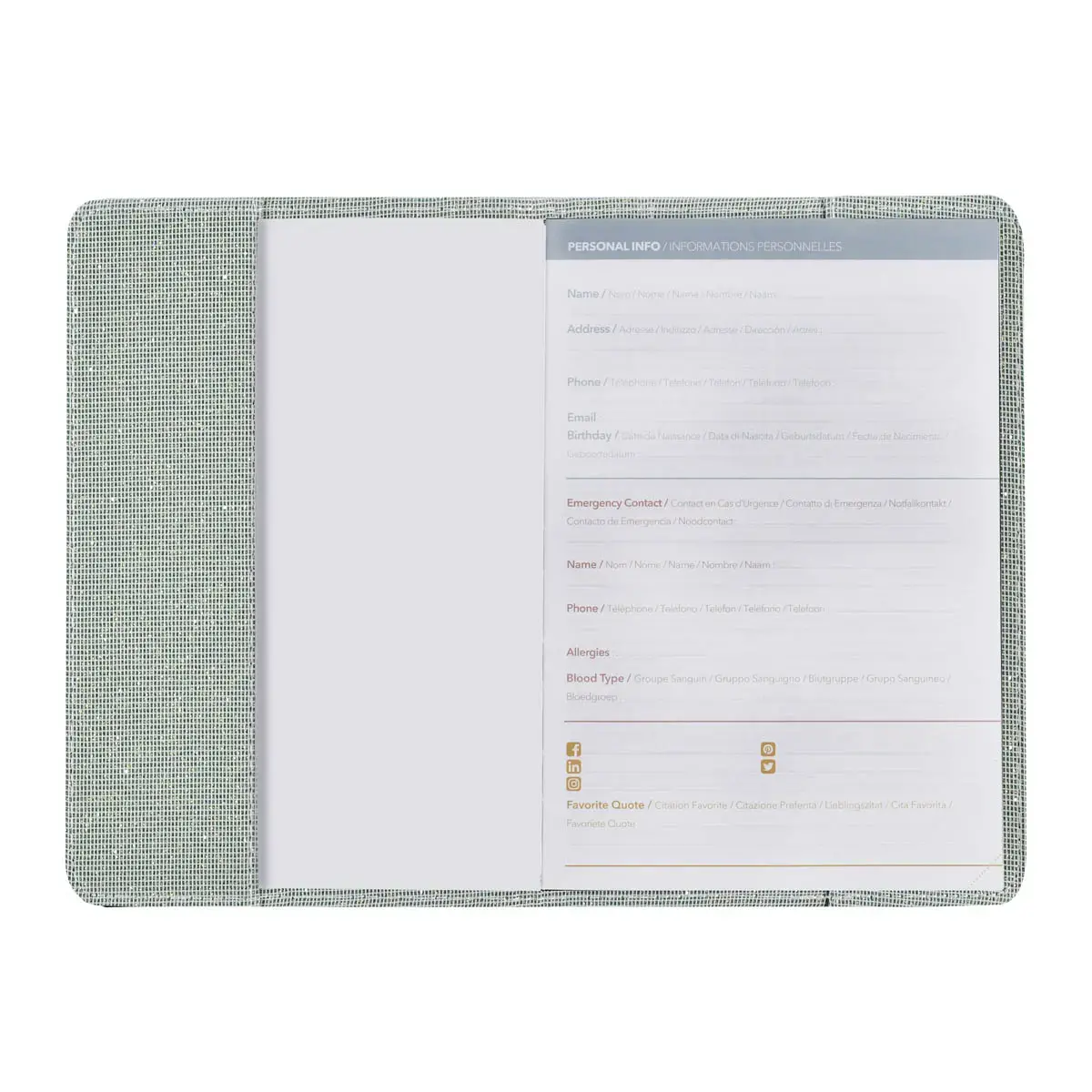 Agenda semainier MINISTRE COLOR ML Ella - 16x24 cm - Vert - Décembre à décembre - QUO VADIS photo du produit