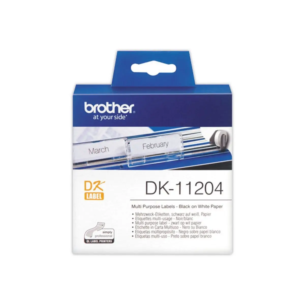 Rouleau d'étiquettes QL BROTHER 17x54mm 400 étiquettes DK11204 photo du produit