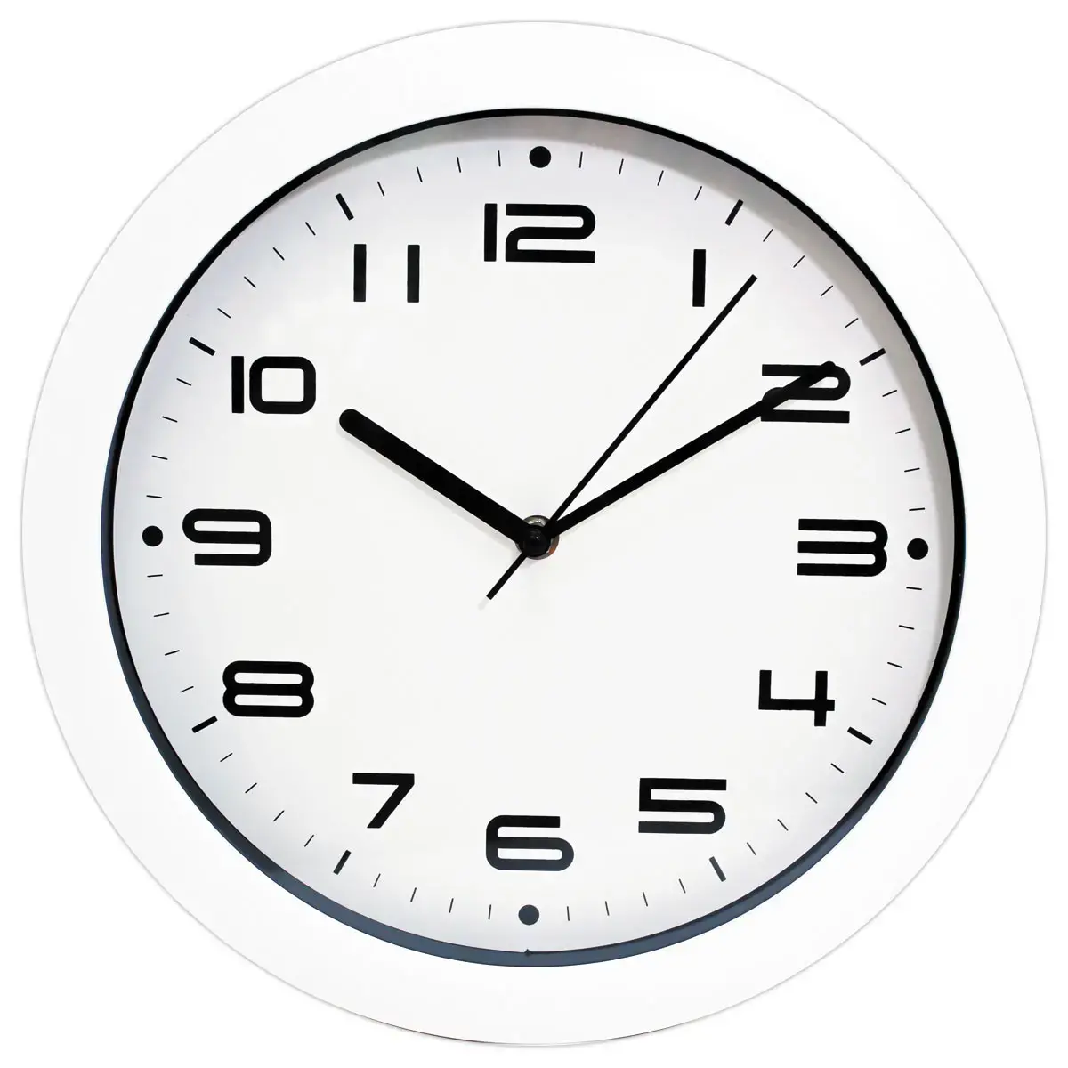 Horloge murale à quartz - Ø 30 cm – Blanc photo du produit