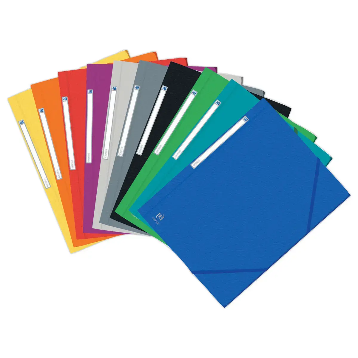10 Chemises color&eacute;es assorties &agrave; &eacute;lastiques Eurofolio - Oxford photo du produit
