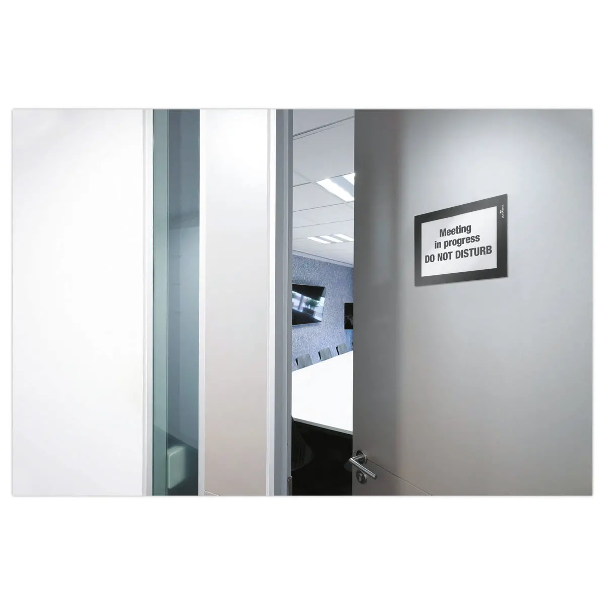 2 Pochettes d'affichage adhésives Duraframe - A6 - Noir - DURABLE photo du produit