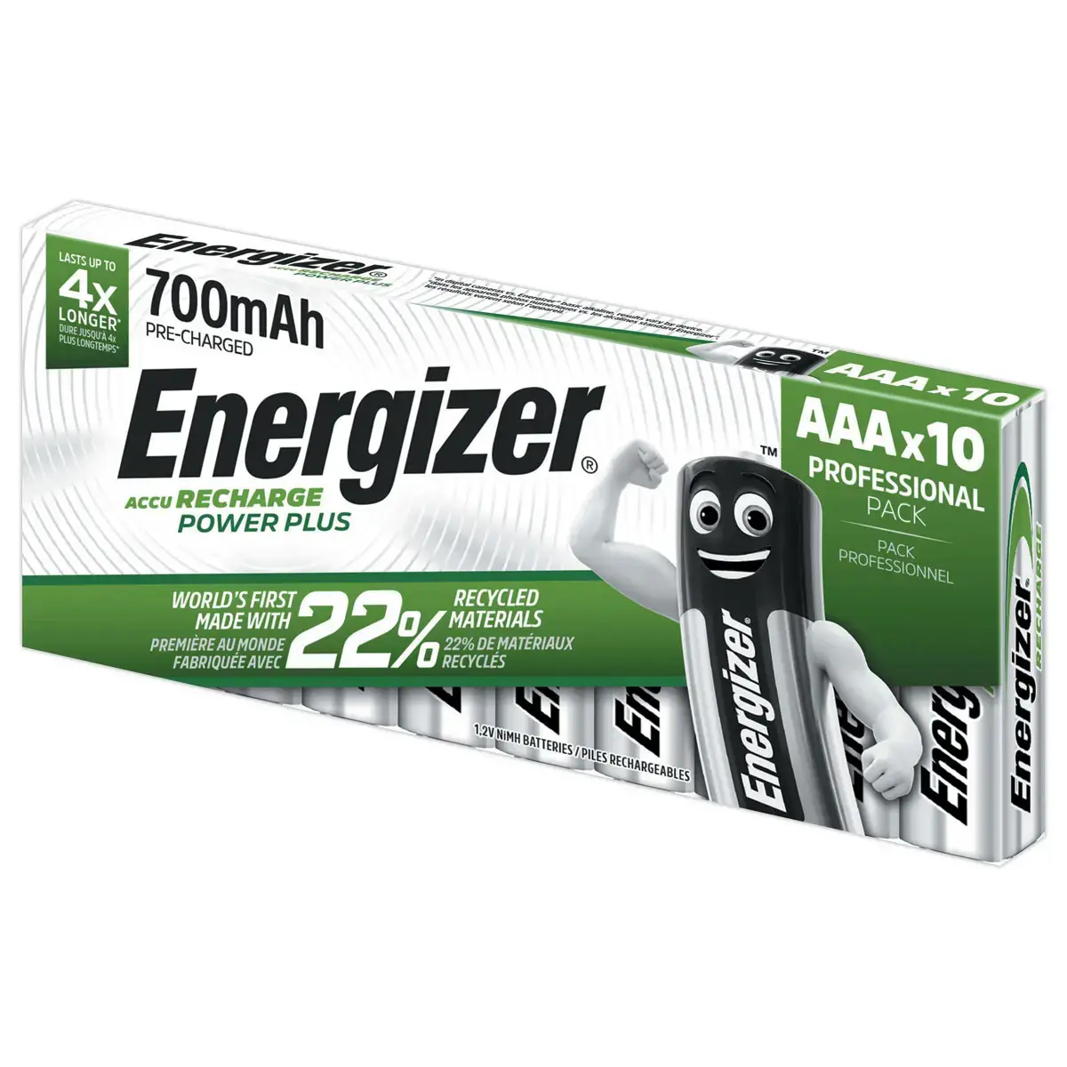 10 Piles rechargeables HR3 (AAA) - ENERGIZER photo du produit