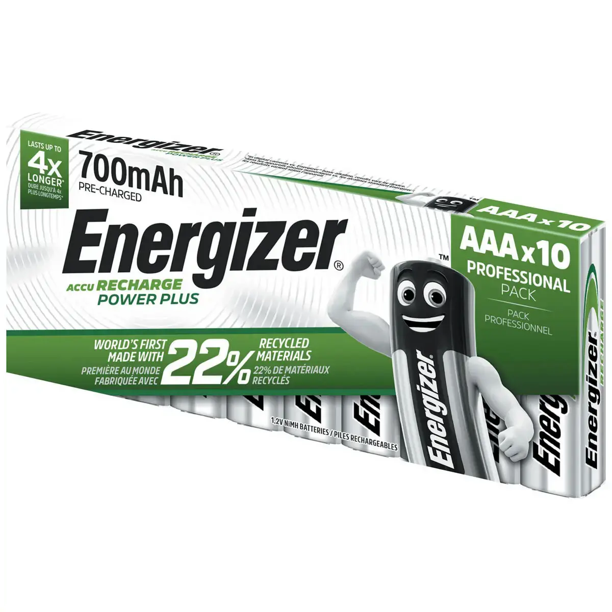 10 Piles rechargeables HR3 (AAA) - Energizer photo du produit