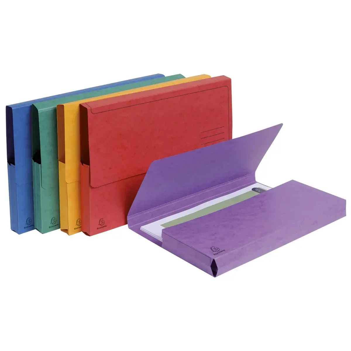 5 Chemises pochettes carte lustr&eacute;e photo du produit