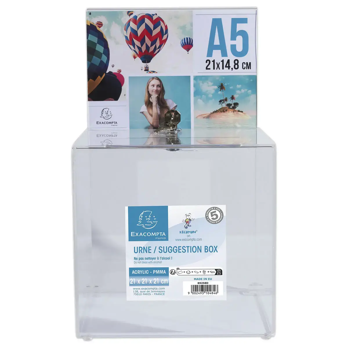 Urne avec porte affiche photo du produit