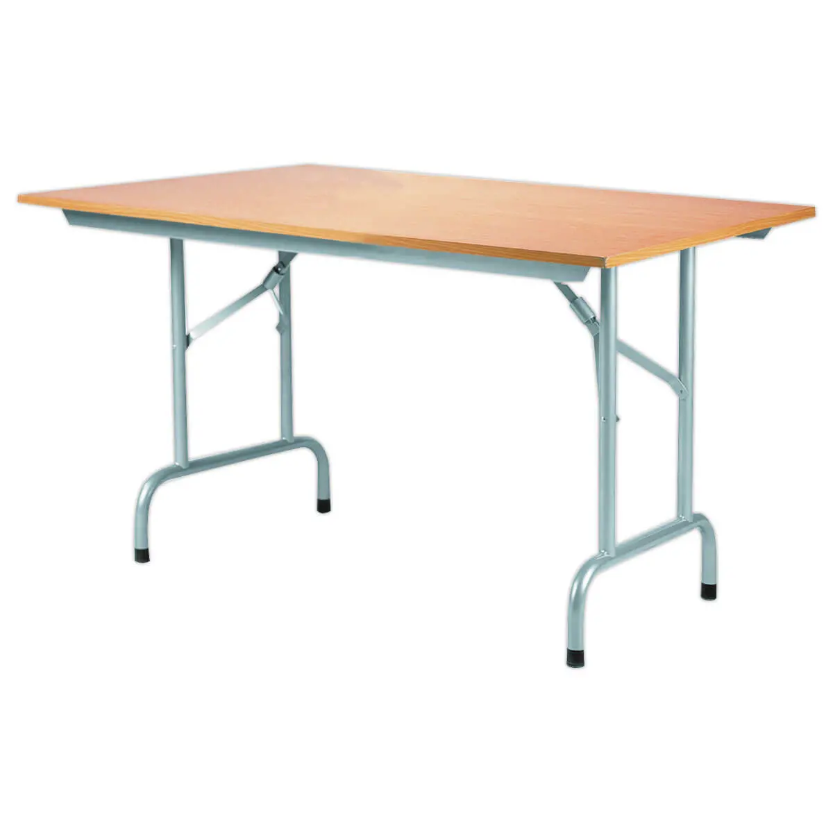 Table pliante polyvalente Rico 120 x 80 cm pieds alu. Hêtre naturel photo du produit