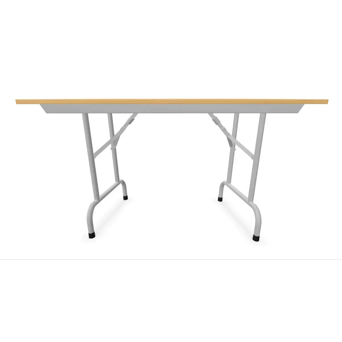Table pliante polyvalente Rico 120 x 80 cm pieds alu. H&ecirc;tre naturel photo du produit