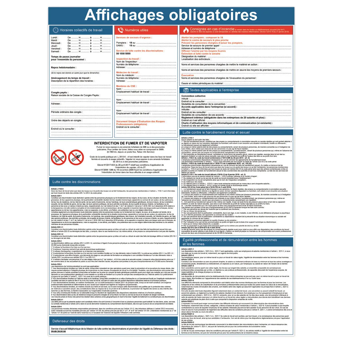 Panneau affichage obligatoire – VISO photo du produit