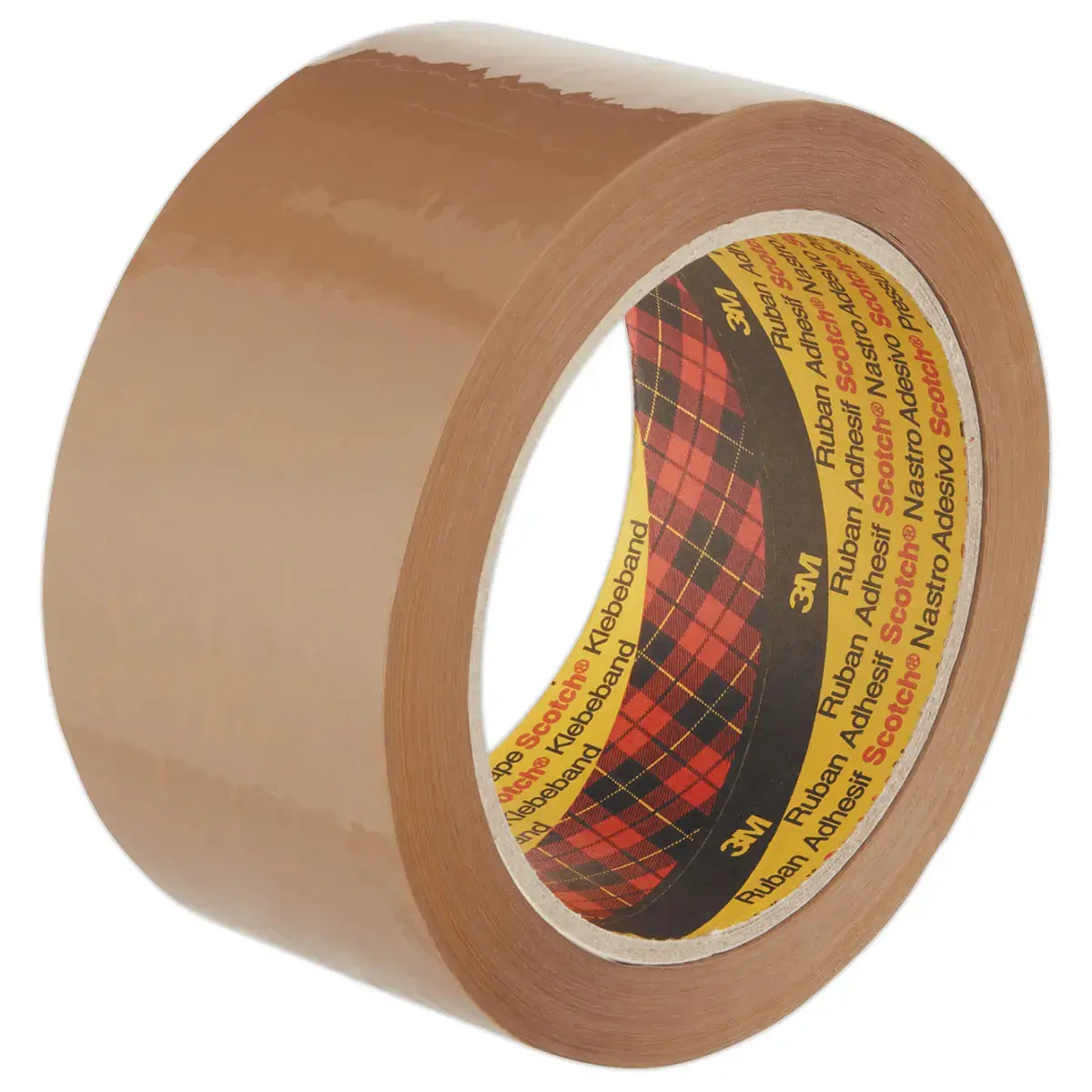 6 Rubans d'emballage 371 - Havane - 50 mm x 66 m - 3M SCOTCH photo du produit