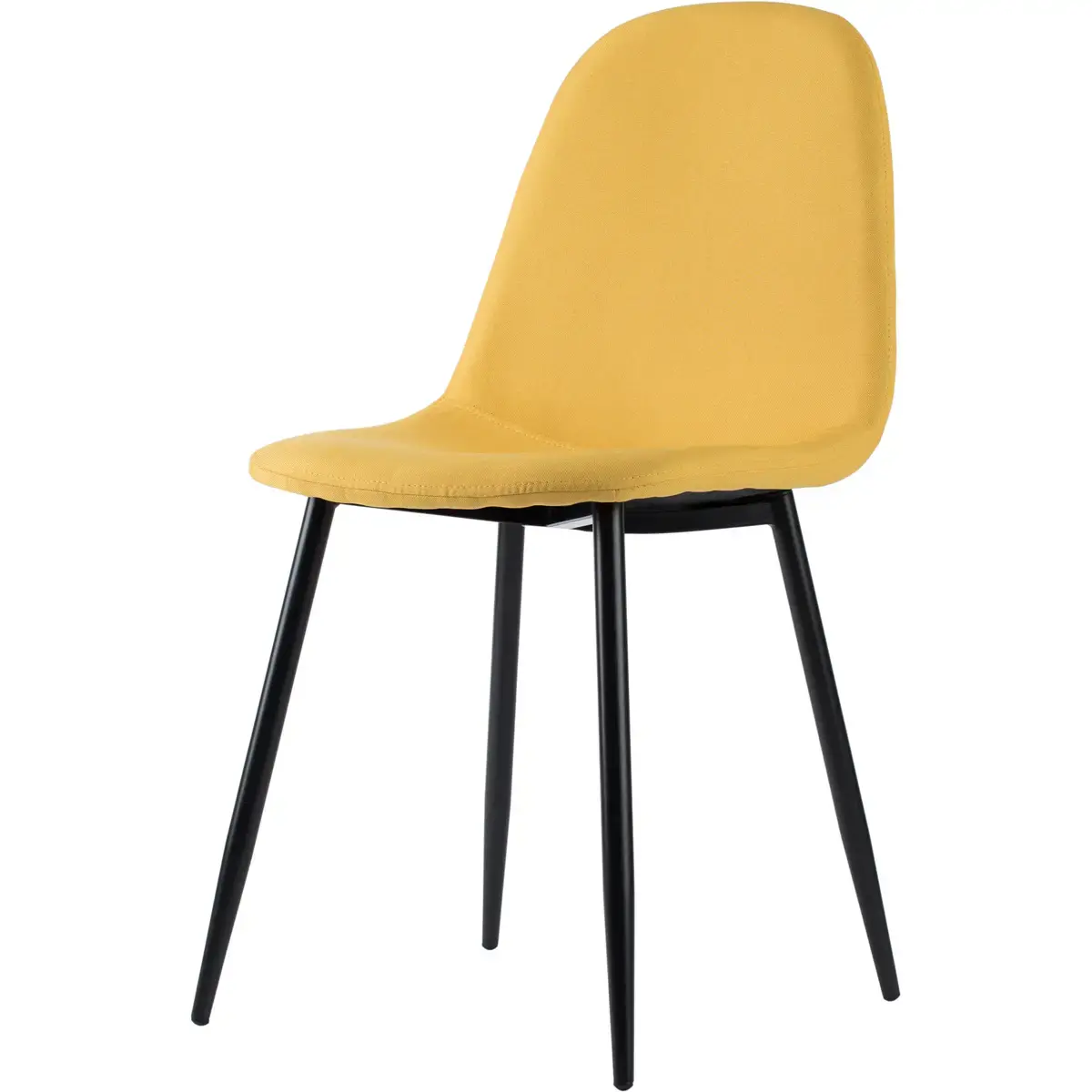 2 Chaises MUST H87 x P54 x L45 cm pied noir assise safran photo du produit